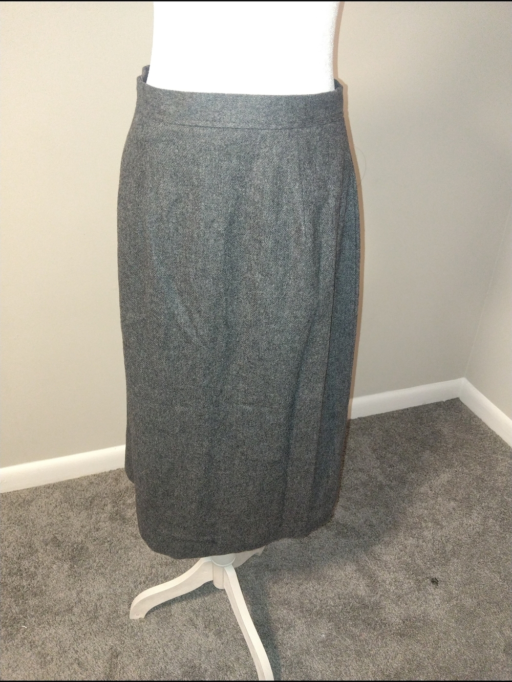 Sears Charcoal Gray Midi Straight Skirt